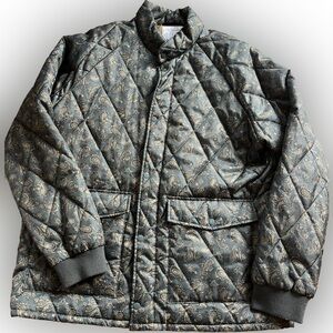 Urban Outfitters BDG Bandana Puffer Jacket Paisley Zip Up & Button Men's Size XL